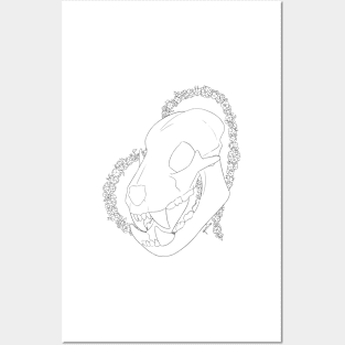 Leo Skull - Black and white Posters and Art